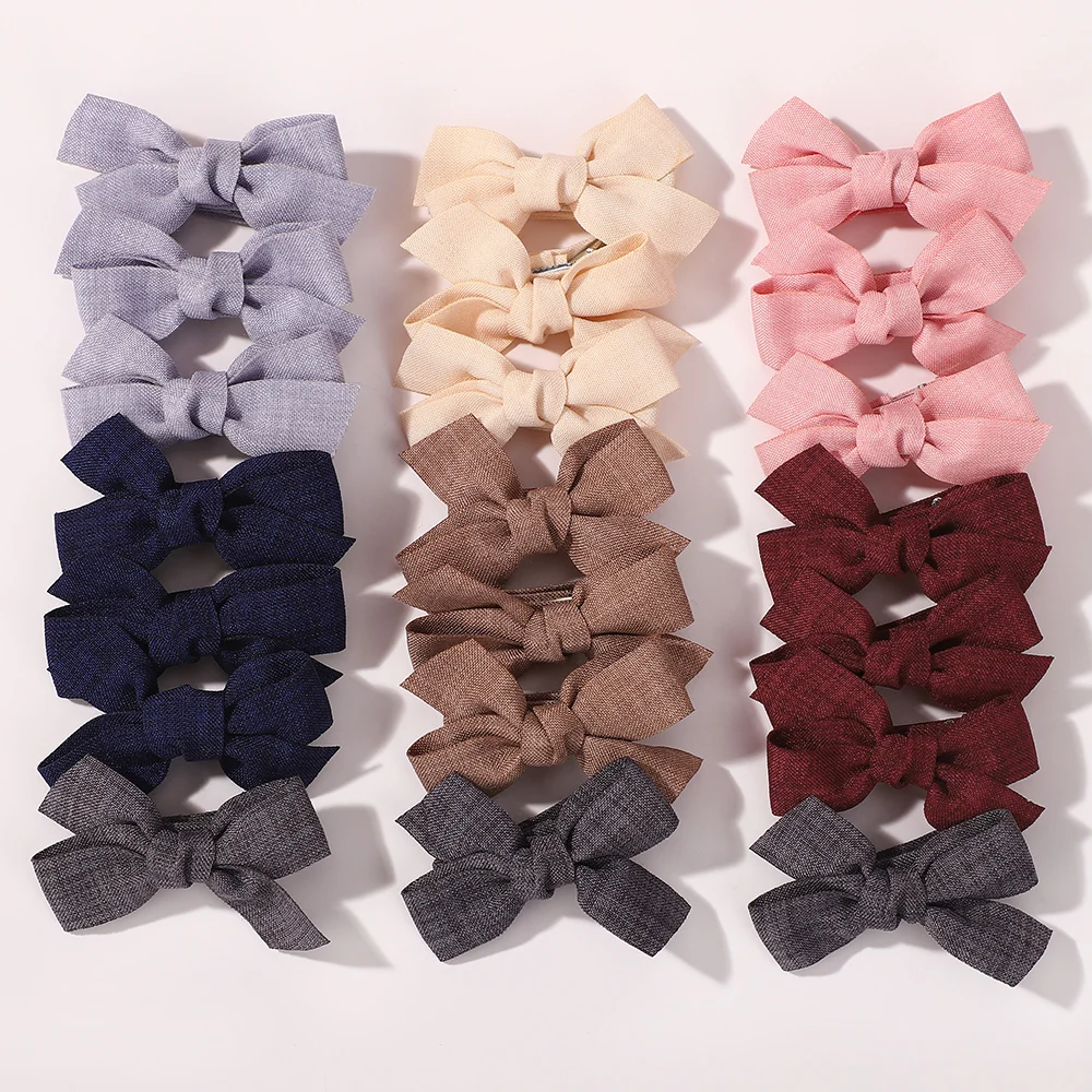 20 stücke Zufällige Farbe Band Bowknot Haarnadel Mädchen Süße Mode Haar Clips Hairgripe Barrettes Kawaii Kind Haar Zubehör Image