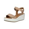 Keilsandalette IGI & CO "IGI & CO Sandalen Leder", Damen, Gr. 37, beige (beige, weiß), Leder, casual, Schuhe