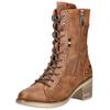 Schnürstiefelette MUSTANG SHOES "Mustang Shoes Stiefelette Lederimitat", Damen, Gr. 41, braun (cognac), Lederimitat, casual, Schuhe