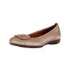 Ballerina GABOR "Gabor Ballerinas Leder", Damen, Gr. 37,5, gold, Leder, casual, Schuhe