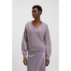 Strickpullover BOSS ORANGE "Fondyssa Premium Damenmode", Damen, Gr. M (38), light, pastel lila 534, Strick, Obermaterial: 44% Polyamid, 34% Alpaka, 22% Wolle, unifarben, casual, bequem normal, V-Ausschnitt, Langarm Rippstrickbündchen, Pullover, im...