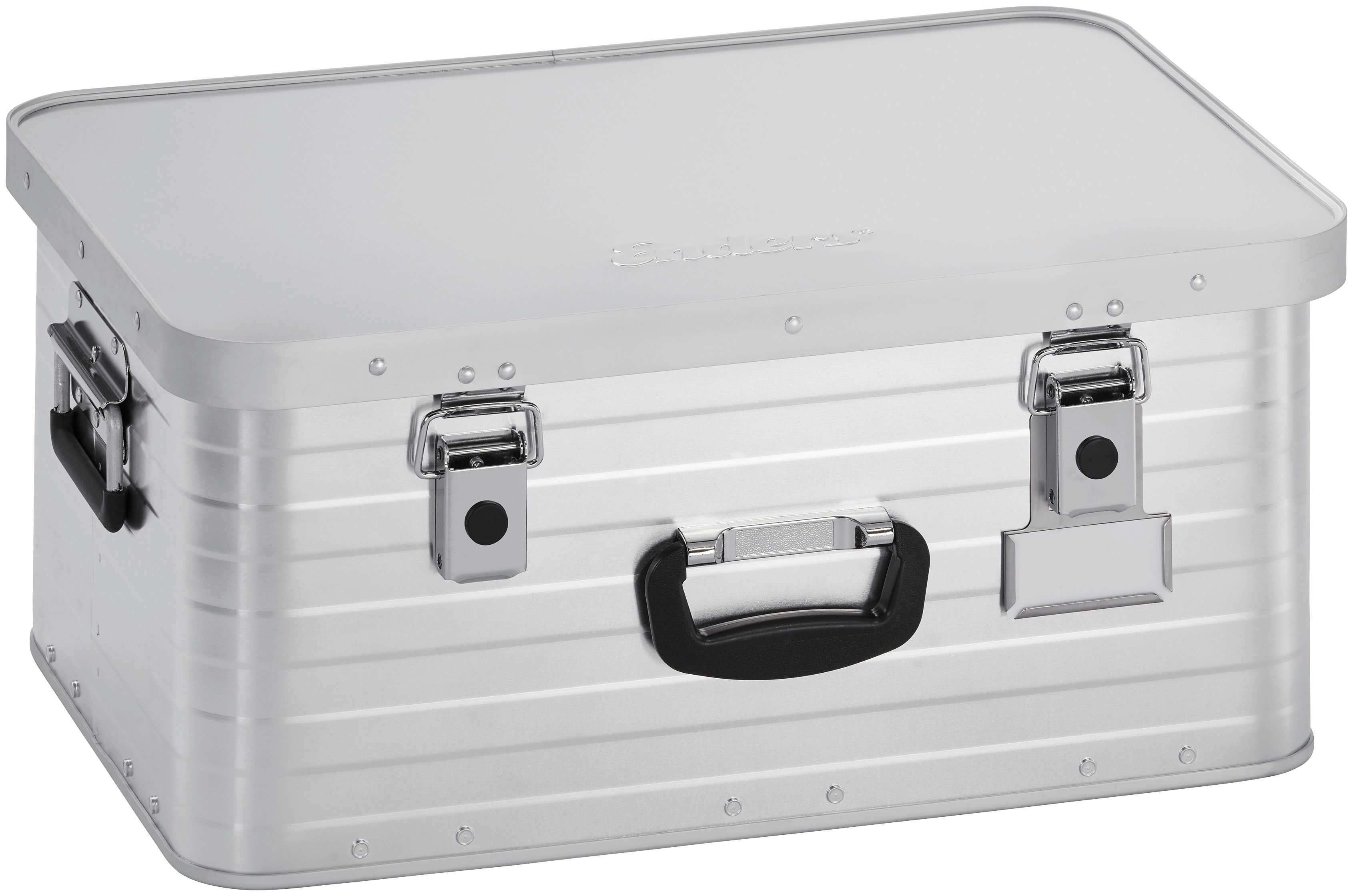 Aufbewahrungsbox ENDERS "Toronto M", silber (silberfarben), B:58,5 H:26,5 T:38,5, Aluminium, Aufbewahrungsboxen, Aluminium, BxTxH: 58,5x38,5x26,5 cm, 47 Liter