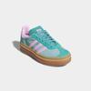 Sneaker ADIDAS ORIGINALS "GAZELLE BOLD E", Gr. 43, powder teal, bliss lila, pure teal, Leder, Synthetik, sportlich, Schuhe, Topseller