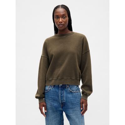 Gap Green VintageSoft Wedge crew neck Sweatshirt