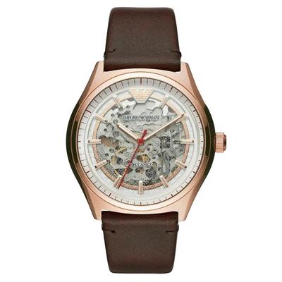 Emporio Armani AR60005 Automatik Herrenuhr mit silbernem Zifferblatt Image