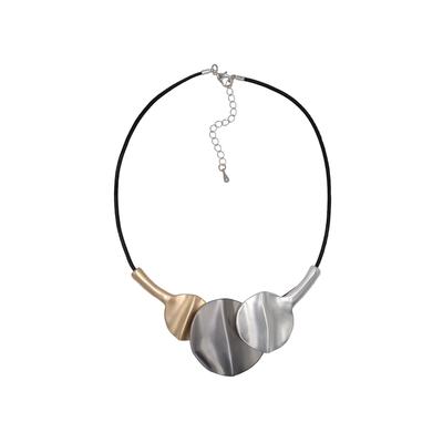 Steuer Modeschmuck Kette Metall dreifarbig matt Image
