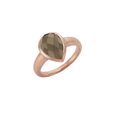 Jamelli Ring 925 Silber rosé vergoldet Rauchquarz Image