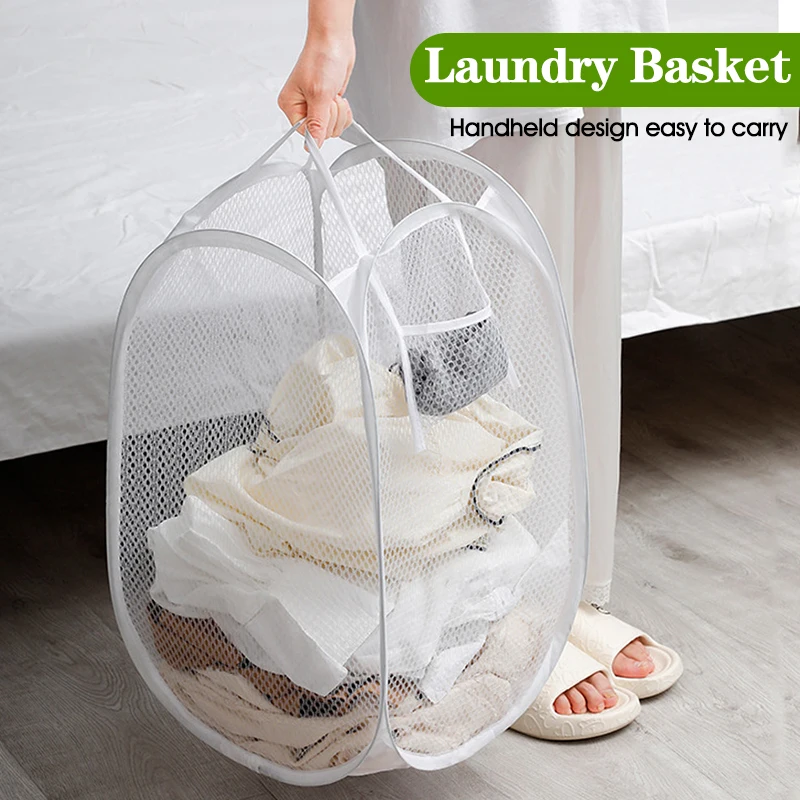Panier à linge pliable portable grande capacité - Panier à linge sale en maille ventilée pour la maison, organisateur de rangement (1/2/3 pièces)