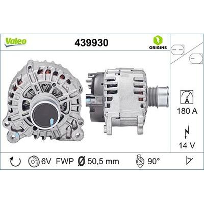 Valeo Generator [Hersteller-Nr. 439930] für Audi, Seat, Skoda, VW Image