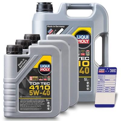 Liqui Moly 8 L Top Tec 4110 5W-40 + Ölwechsel-Anhänger [Hersteller-Nr. 21479] Image