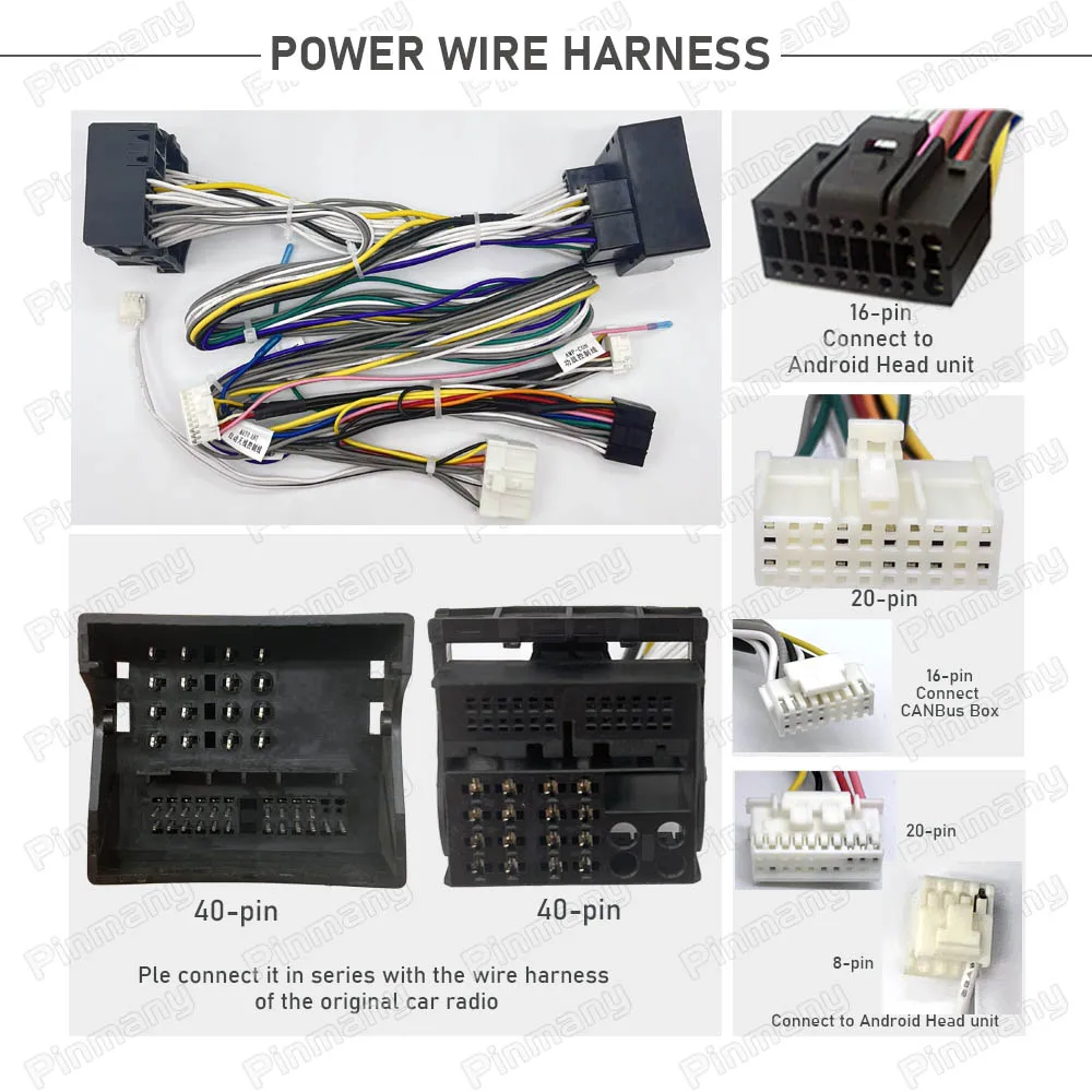 Autoradio-Kabel BZC15 Stromkabelbaum-Adapter mit CAN-Bus-Decoder für Mercedes Benz NTG 5.0 System C E GLC GLA CLA Klasse Image