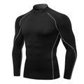 Per uomo Maglia a compressione Strato di base per l'allenamento T-shirt Fitness Manica Lunga Top Athleisure Autunno Tinta unita Asciugatura Rapida Palestra Pallacanestro Atletico abbigliamento