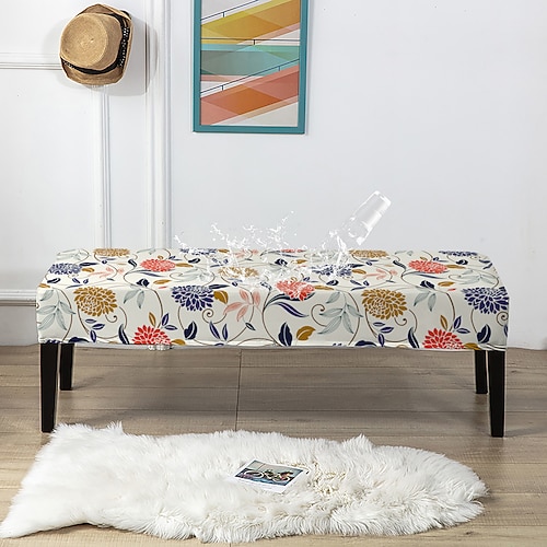 Bankbezug, wasserabweisender Mikrofaser-Schonbezug mit geometrischem oder Pflanzendruck, Möbelschutz für Eingangsbereich, Schlafzimmer oder Wohnzimmer Image