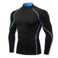Per uomo Maglia a compressione Strato di base per l'allenamento T-shirt Fitness Manica Lunga Top Athleisure Autunno Tinta unita Asciugatura Rapida Palestra Pallacanestro Atletico abbigliamento