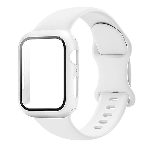 Sportarmband Moderne Schnalle Kompatibel mit Apple Watch Armband 38mm 40mm 41mm 42mm 44mm 45mm 49mm mit Hülle Damen Herren Stoßfest Silikon Ersatzarmband für iwatch Ultra 2 Series 9 8 7 SE 6 5 4 3 2 1 Image