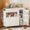 Nursery Dresser with Baby Changing Table, Modern Diaper Changing Station,Dresser for Nursery with 3 Drawers & Shelves, Storage C