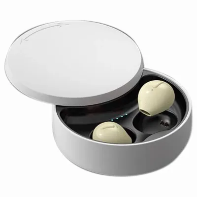 IIJJ-Mini X21S Bluetooth 5.0 kabellose Ohrhörer mit kabelloser Ladehülle, unsichtbare Mini-Bluetooth-Kopfhörer, Hautton Image