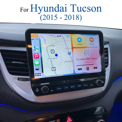For Hyundai Tucson ix35 2015 2016 2017 2018 Android 14 Auto Navigation GPS Monitor Multimedia DVD Player DVD Tape Recorder RDS