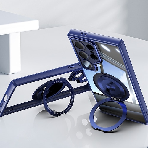 Handy Hülle Handyhüllen Für Samsung Galaxy S26 Ultra Plus S25 Ultra S24 Ultra S23 Ultra S24 FE Rückseite Magnetisch Ständer Stoßfest Retro TPU Image