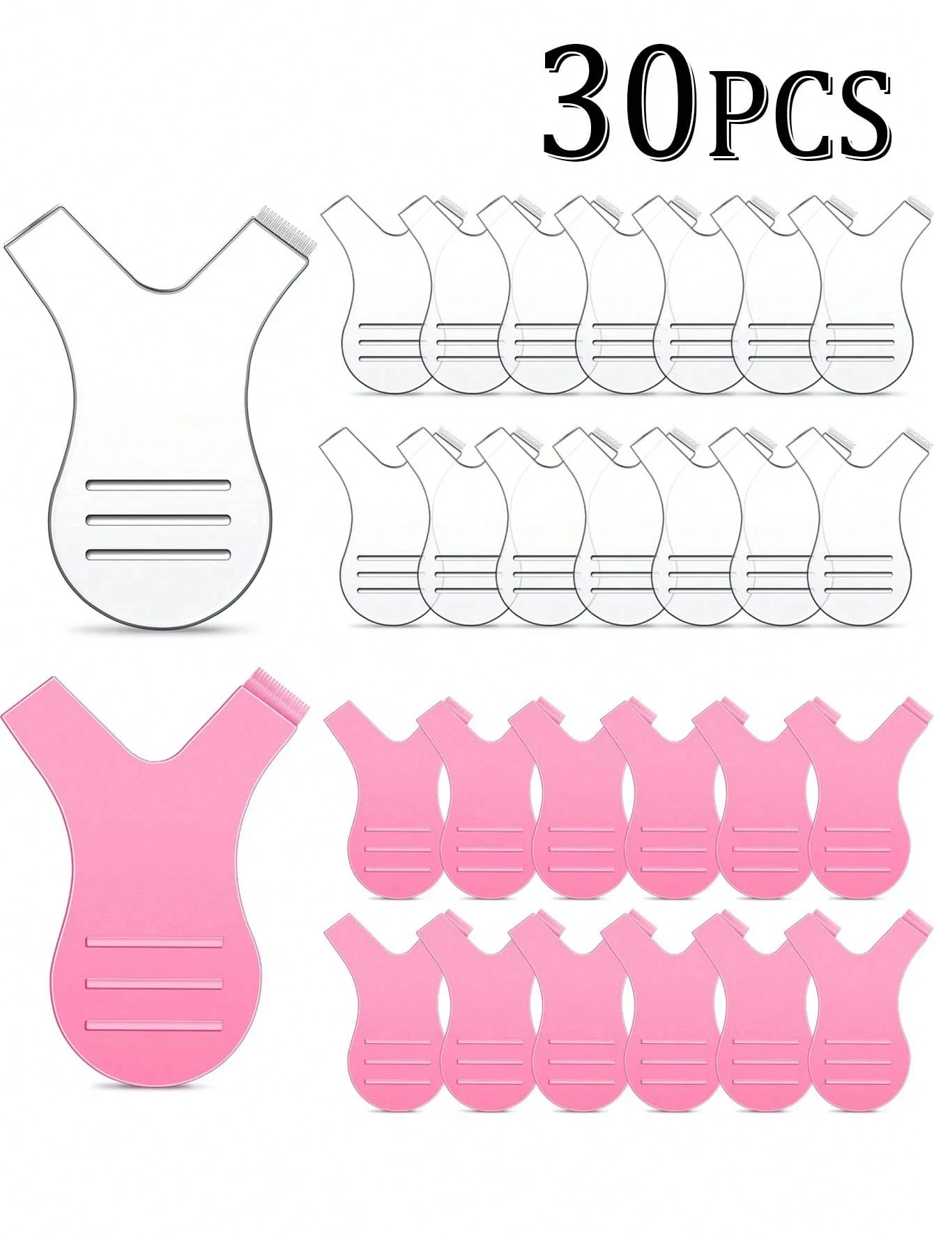 10/30Pcs Y Lash Lift Werkzeug Y Form Wimpern Pinsel Lash Lift Pinsel Silikon Pfropfen Wimpern Lift Pinsel für Wimpern Verlängerung Image