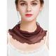 sciarpa da donna in seta trasparente – elegante sciarpa tubolare con bordo arricciato, girocollo, per ufficio, viaggi, feste e abiti da sera