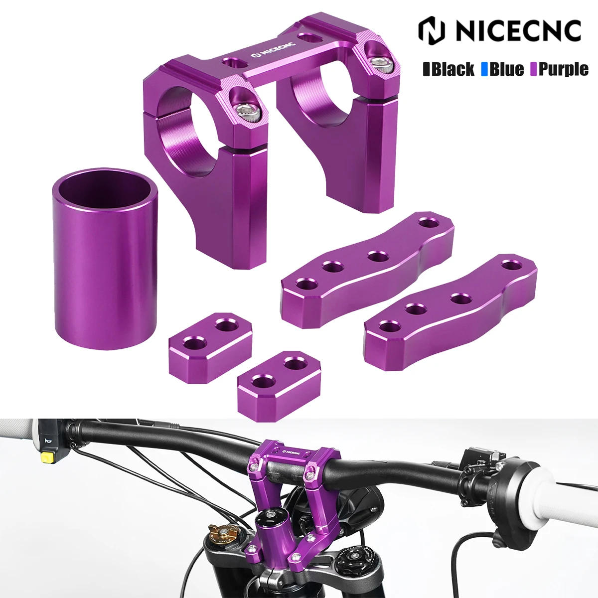 2025 2024 2023 Für Surron Elektrische Fahrrad Vorne Lenker Bar Riser Halterung Für Sur-Ron Light Bee X S L1E Segway X160 X260 Image