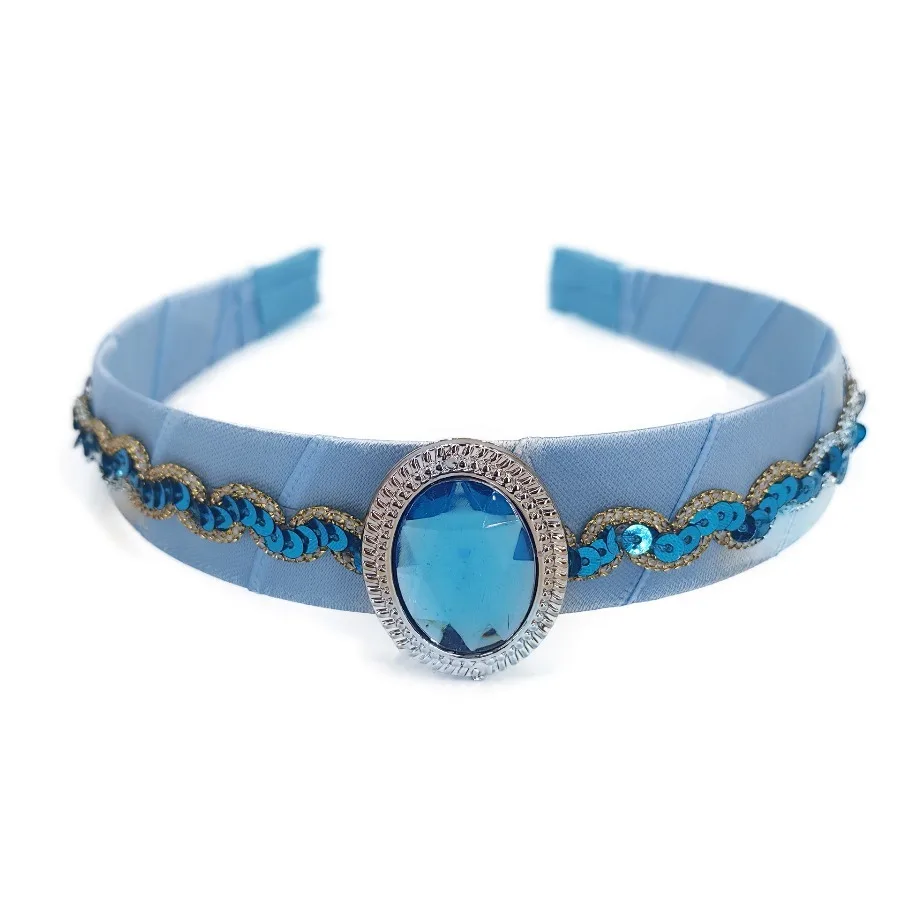 Disney Aladdin Jasmine Princess Damen Mädchen süße blaue Spitze einfache Stirnband Kopfbedeckung Image