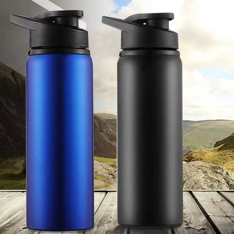 1-3PCS Stilvolle Tragbare Edelstahl Sport Wasser Flasche Freizeit Fahrrad Reiten Trinkwasser Flasche Outdoor Sport Reise Tasse