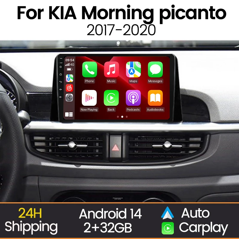 MEKEDE Android All-in-One-Autoradio-Multimedia-Player für KIA Morning 3 Picanto 2016–2020 GPS Navigation WIFI Carplay Auto BT Image