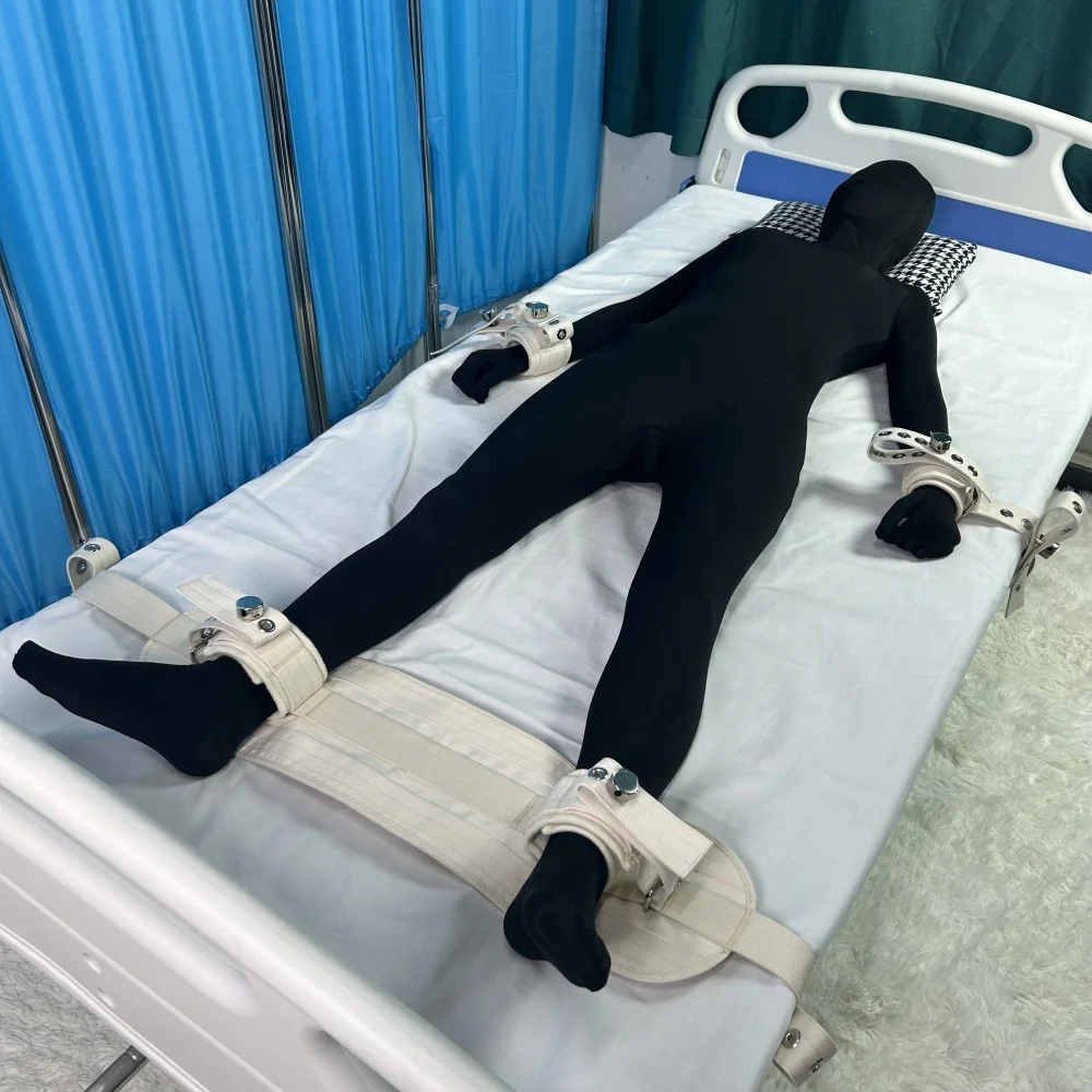 Medizinisches Handgelenk- und Fußfesselset mit magnetischen festem Verriegelungsgurten für psychiatrische Krankenhäuser und neurologische Krankenpflege Image