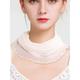 sciarpa da donna in seta trasparente – elegante sciarpa tubolare con bordo arricciato, girocollo, per ufficio, viaggi, feste e abiti da sera