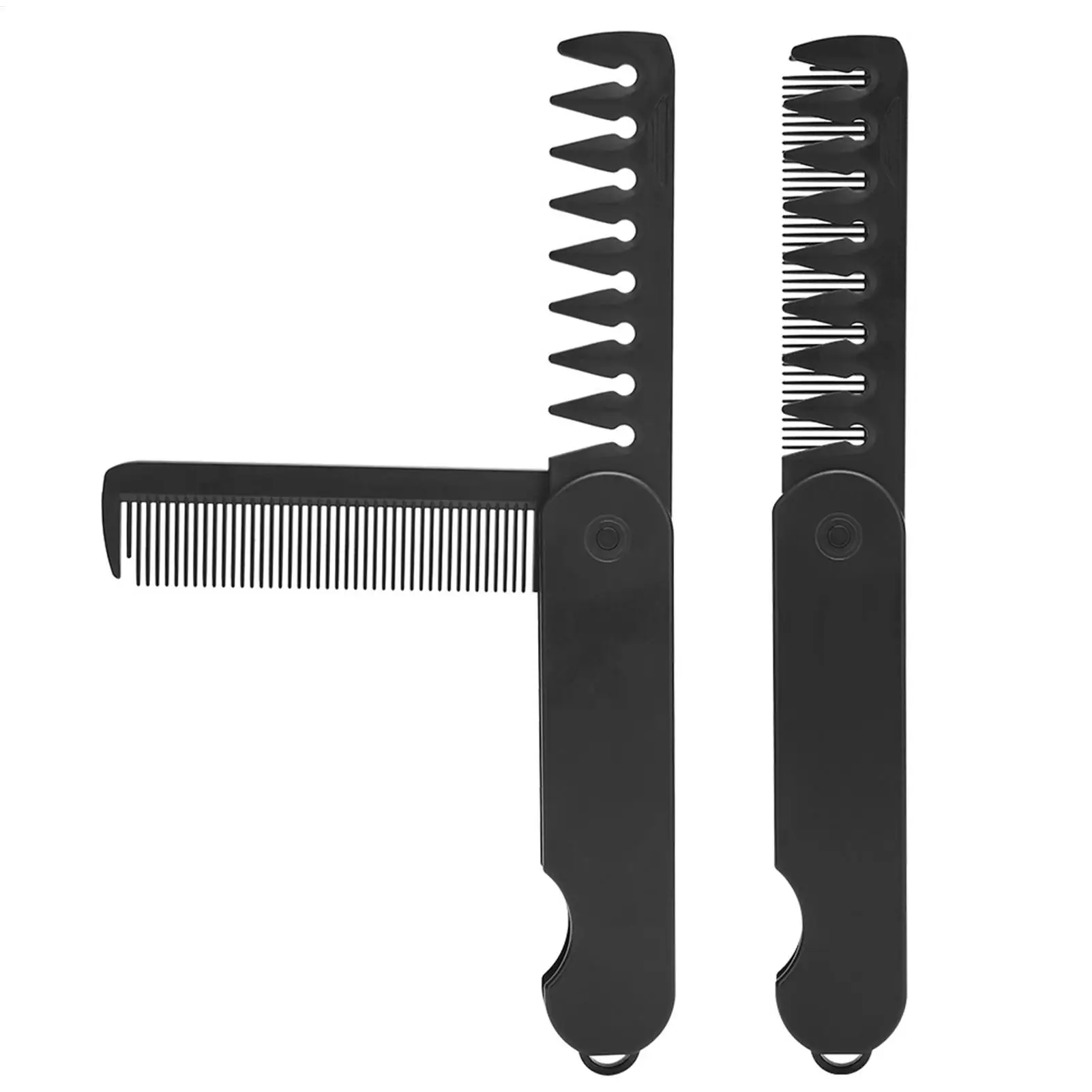 Reisekamm, Bürste, faltbar, Reise-Haarkamm, zusammenklappbare Kämme, tragbares doppelköpfiges Friseurwerkzeug, Massagekämme Image