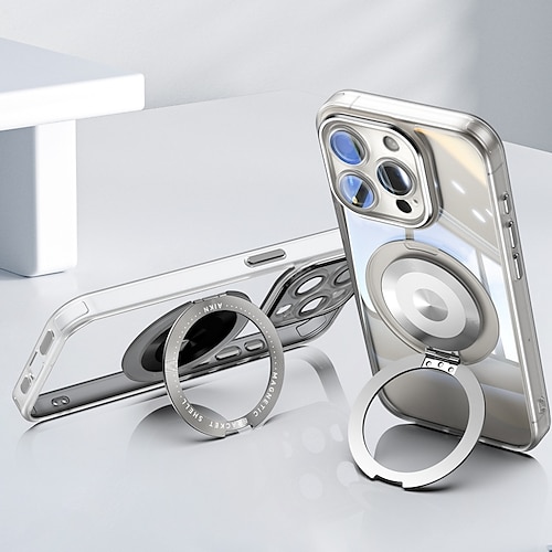 Handy Hülle Handyhüllen Für 16 15 14 Pro Max 13 Pro Max Rückseite Magnetisch Ständer Stoßfest Retro TPU Image