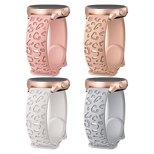 4 Packung Uhrenarmband für Garmin Samsung Amazfit Polar Anfahrt S42 / S40 / S12 GTS 4,4mini, 3,2,2mini, 2e, GTR 42mm, Bip U Pro, U, 3 Pro, 3, S lite, S, lite Watch 8/7/6/5/4 40/44mm, Watch 6 Classic Image