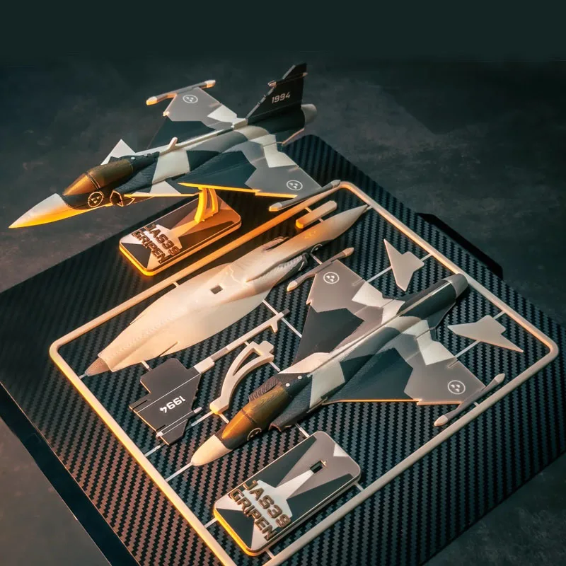 1Set JAS 39 Gripen Light Multipurpose Fighter Aircraft Model Kit 1/76 Scale Fourth-Generation Aircraft Parts for Assembly Hobby