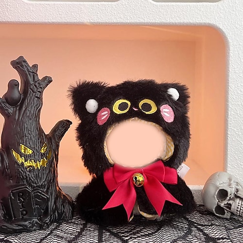 17CM Puppenhaalloweenkürbis Puppenbekleidung süße Halloween schwarze Katzenpuppe Vinylpuppe Ankleidung Weihnachtsgeschenk Image