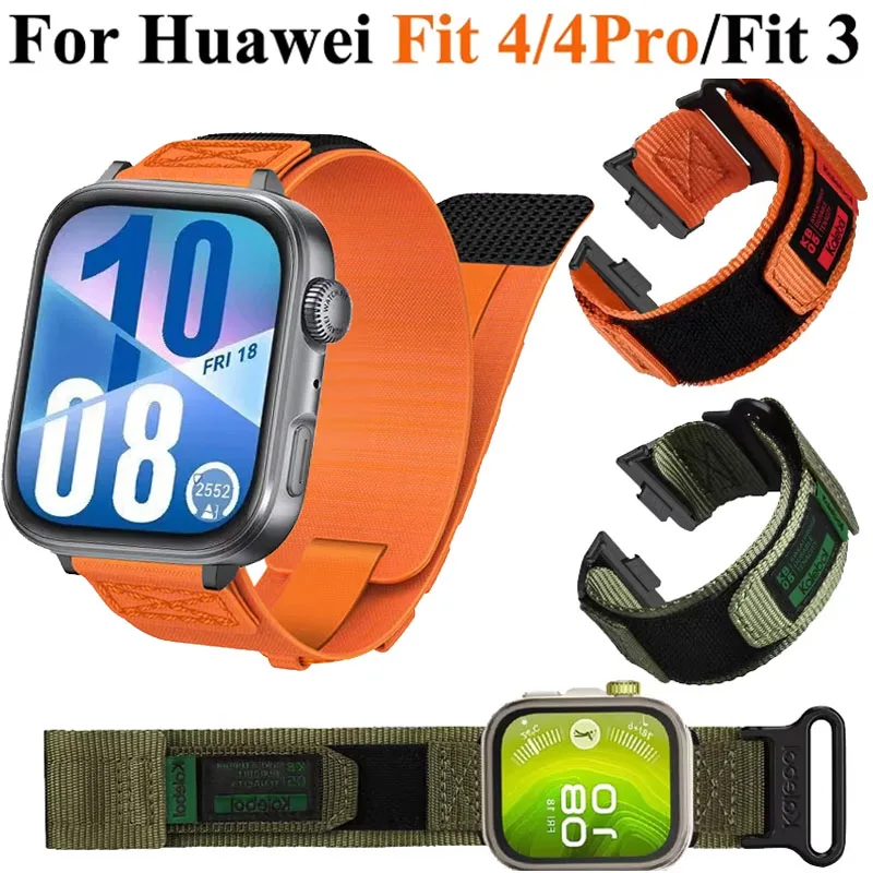 Taktisches Nylonband für Huawei Watch Fit 4 Pro Sport Correa Armband für Huawei Watch Fit 3 Fit 4, austauschbares Armband Image