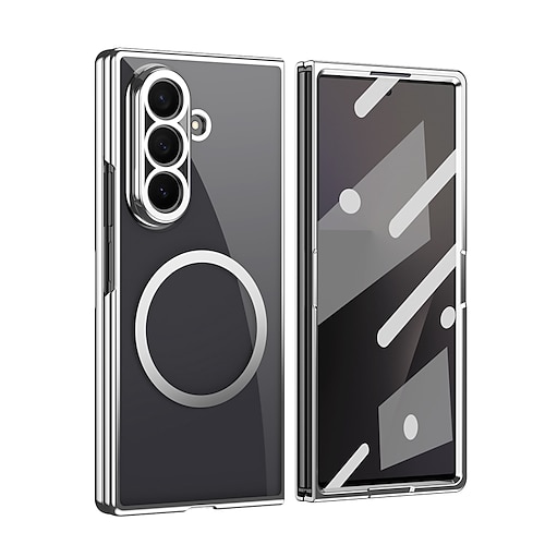 Handy Hülle Handyhüllen Für Samsung Galaxy Z Fold 7 Z Fold 6 Z Fold 5 Z Fold 4 Rückseite Unterstützt kabelloses Laden Stoßfest Retro Beschichtung PC Image