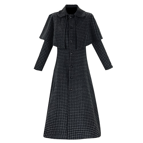 Gothic-Horror Dunkle Wissenschaft Mantel Kostüm Cosplay for Damen Erwachsene Halloween Karneval Leistung Party Image