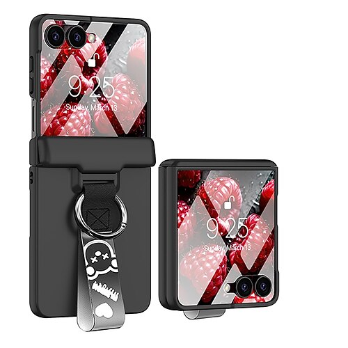 Handy Hülle Handyhüllen Für Samsung Galaxy Z Flip 7 Z Flip 6 Z Flip 5 Rückseite Mit Handgelenkschlaufe Ringverschluss Stoßfest Retro PC Image