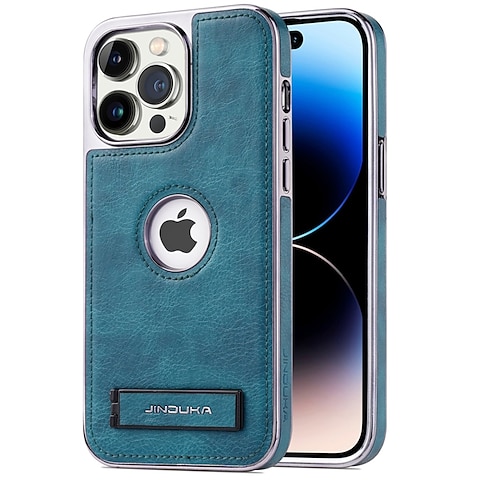 Handy Hülle Handyhüllen Für iPhone 16 15 14 Pro Max Plus 13 Pro Max Rückseite Mit Ständer Stoßfest Retro TPU PU-Leder Image