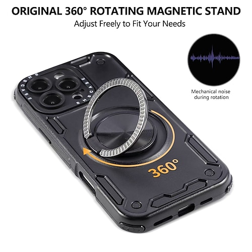 Handy Hülle Handyhüllen Für iPhone 17 Pro Max 17 Air 16 Pro Max Plus 15 Pro Max 14 Pro Max 13 Pro Max Rückseite Unterstützt kabelloses Laden Ständer Stoßfest Rüstung TPU PC