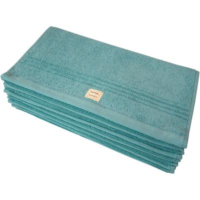 Gästehandtuch DYCKHOFF "Nature", blau (ozean), B:30cm L:50cm, Frottier, Obermaterial: 100% Baumwolle, Handtücher (Packung) Image