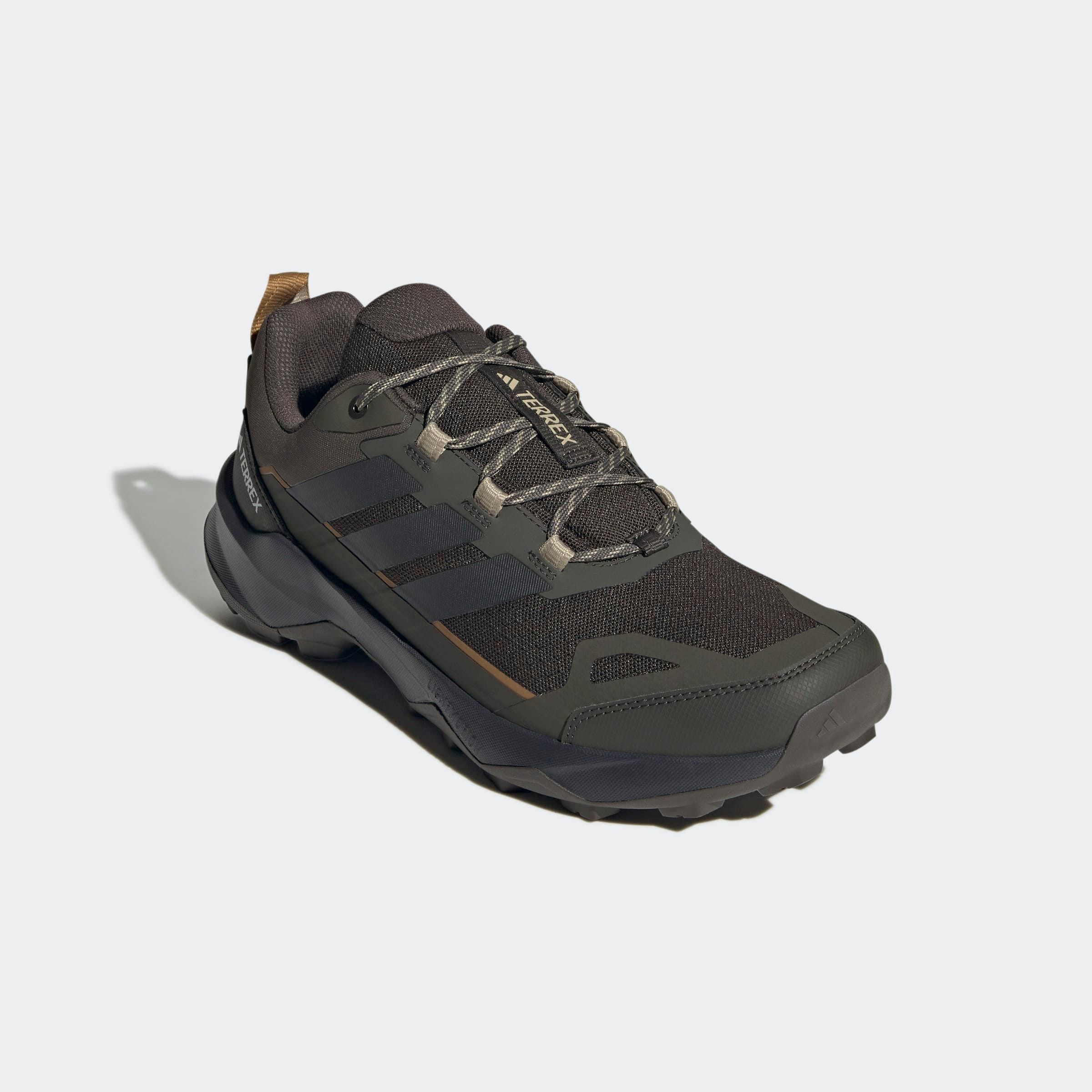 Wanderschuh ADIDAS TERREX "SKYCHASER AX5 E", Gr. 41, grün (shadow olive, carbon, savannah), Synthetik, Textil, Schuhe