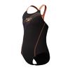 Badeanzug SPEEDO "für Mädchen", Mädchen, Gr. 152 (146), N-Gr, orange (bright peach), Obermaterial: 80% Nylon, 20% Elasthan, sportlich, Badeanzüge, schnell trocknend