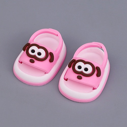 1 paire de chaussures de poupée pour poupée de 17 cm, mini chaussures mignonnes, accessoires pour poupées de 17 cm, série assise debout, chaussures de pluie en silicone (sans poupée)