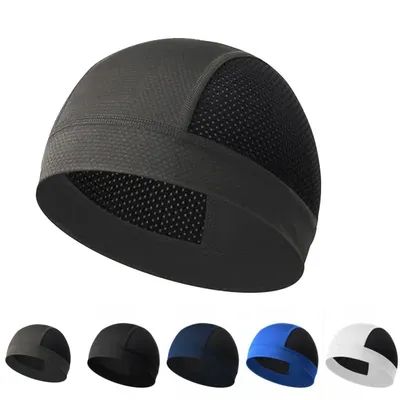 Outdoor MTB Bike Cycling Cap Quick Dry Breathable Mesh Sports Running Beanie Skull Cap Helmet Liner Cap Sweat Helmet Headwrap