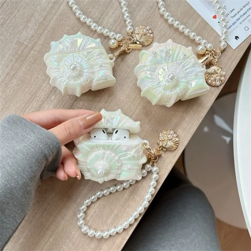 Für AirPods Pro Pro 2 AirPods 4 Für AirPods 1 Für AirPods 2 3 Fall Galvanisierte Farbige Muschel Conch Silikon Schutzhülle Image