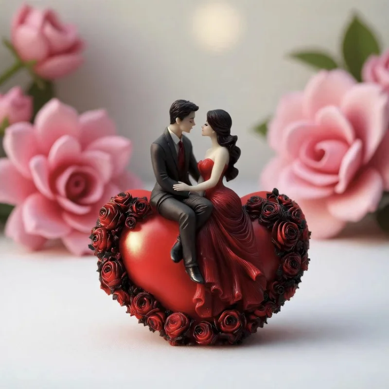 3D Liebe Hochzeit Kerze Silikon Form DIY Liebe Rose Aromatherapie Kerze Gips Harz Zubehör Party Dekoration Geschenke Image