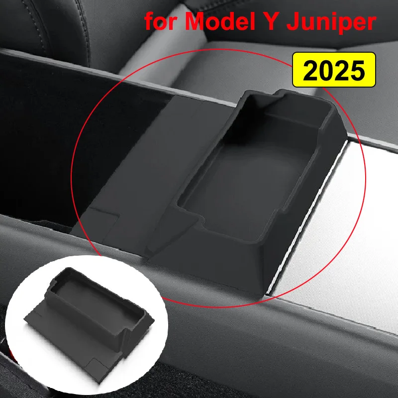 Für Tesla Neue Modell Y Juniper 2025 + Starten Auto Gläser Tablett Center Konsole Armlehne Lagerung Box Organizer Innen Zubehör Image